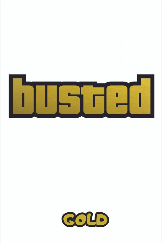 Busted Sticker Araba, Motorsiklet, Kask, Laptop, Cam Sticker 18x7cm
