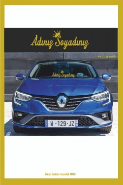 Isme Özel Yeni Trend 002 Ön Cam Yazısı - Oto Sticker - Karavan Sticker -