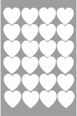 Minik Kalpler 24 Adet Duvar Sticker - Oto Sticker -1 Adeti 2.5 Cm