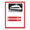 Araba Aynası Için Petek Sticker - Oto Sticker - Araba Sticker - 20cm X 2,5 Cm 2 Adet