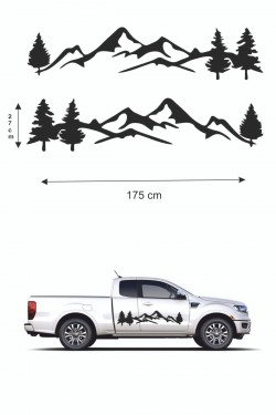 Off Road - Yan Kapı Sticker- Dağ Çam Doğa 175x27cm 2 Adet Off Road - Yan Kapı Sticker- Dağ Çam Doğa 175x27cm 2 Adet