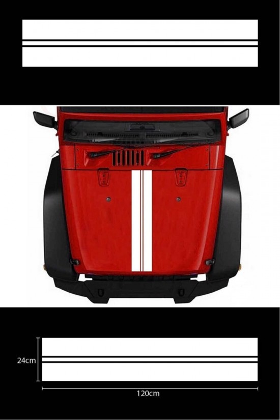 Ön Kaput Sticker Araba Sticker Oto Sticker 120x24 Cm