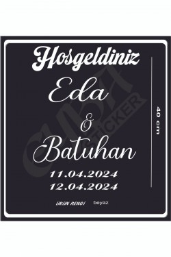 Düğün Nişan ayna yazısı 40x35 Cm BEYAZ ÜTFEN SORU SORDAN ULAŞIN ayna değil yazıdır