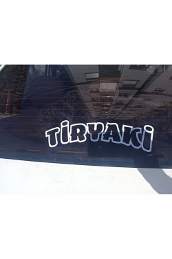 Arka cam soy ismi stickeri 35x10 cm