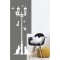Sokak Lambası Kuşlar Ve Kediler Duvar Sticker - Home Sticker - Duvar Sticker 115x50