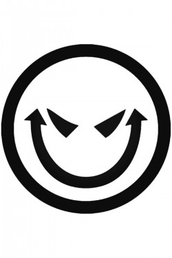 Evil Smiley Jdm Japonca Sticker Araba Oto Arma Duvar Çıkartma 20 cm