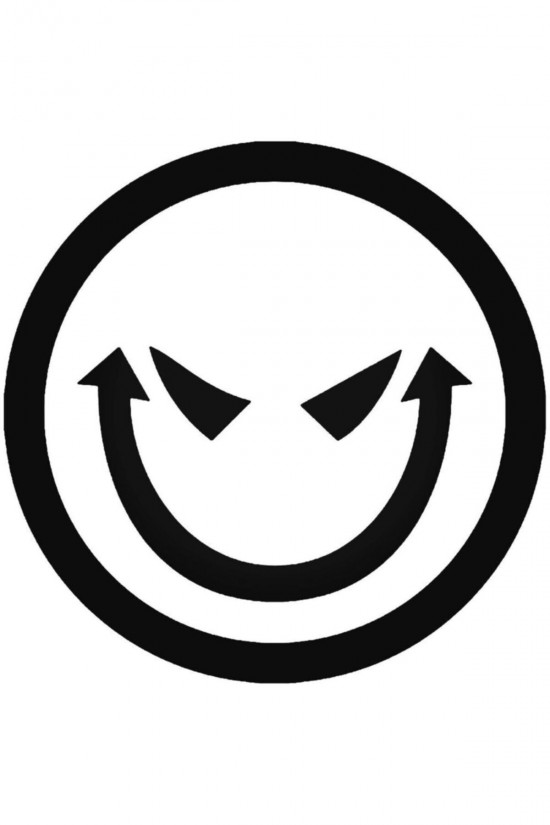 Evil Smiley Jdm Japonca Sticker Araba Oto Arma Duvar Çıkartma 20 cm