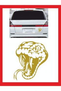 Yılan Oto Sticker - 15*17cm - Araba Sticker - Yapıştırma Yılan Oto Sticker - 15*17cm - Araba Sticker - Yapıştırma