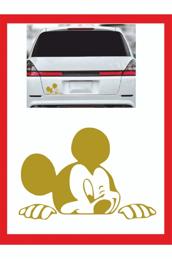 Mikimause Göz Kırpan - Oto Sticker 15*10cm - Araba Sticker - Oto Sticker