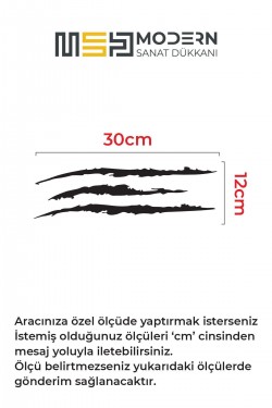 Monster Pençe Sticker 30*12 Cm