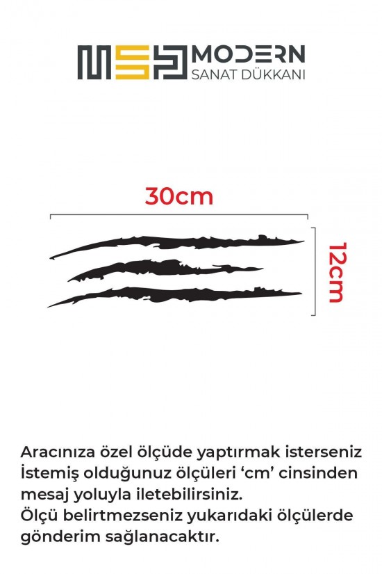 Monster Pençe Sticker 30*12 Cm