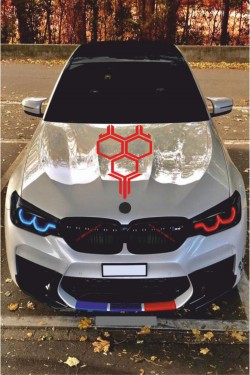 Petek Kaput Oto Sticker - Araç Sticker - 58*35cm