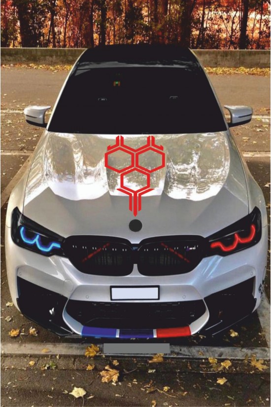 Petek Kaput Oto Sticker - Araç Sticker - 58*35cm Petek Kaput Oto Sticker - Araç Sticker - 58*35cm