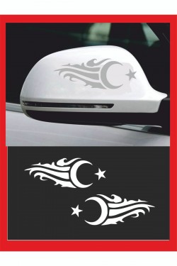 Ayna Ay-yıldız Sticker 20*7 Cm Sağ-sol 2 Adet