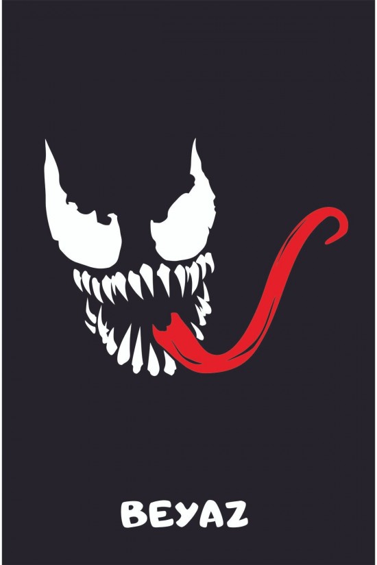 Venom uzun dil Sticker Araba, Motorsiklet, Kask, Laptop, Cam Sticker 25x19cm Venom uzun dil Sticker Araba, Motorsiklet, Kask, Laptop, Cam Sticker 25x19cm