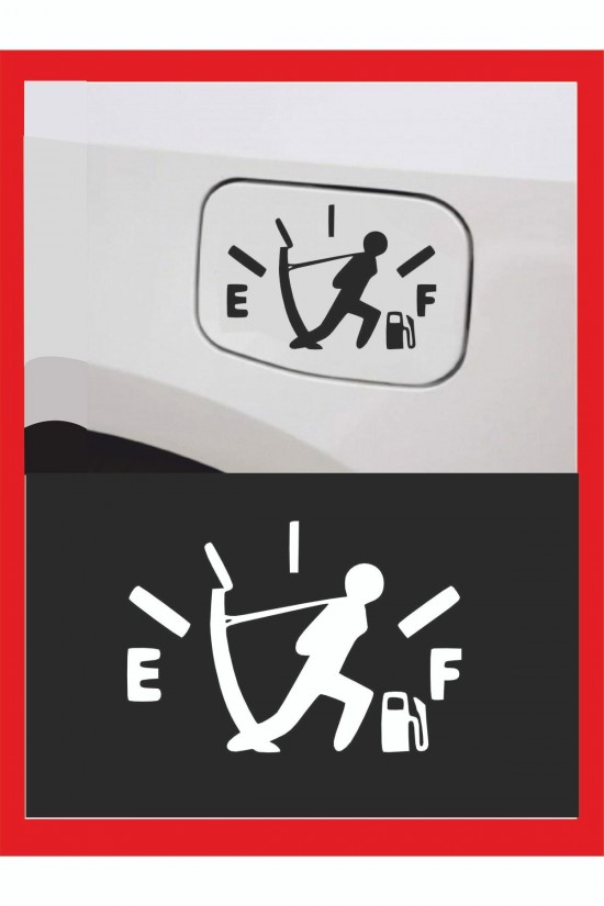 Benzin Deposu Ibre Çeken Adam Sticker 13*9 Cm Benzin Deposu Ibre Çeken Adam Sticker 13*9 Cm