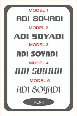 20x4cm 1 Adet Isim Yazı Araba Sticker Çıkartma -oto Sticker-araba Sticker