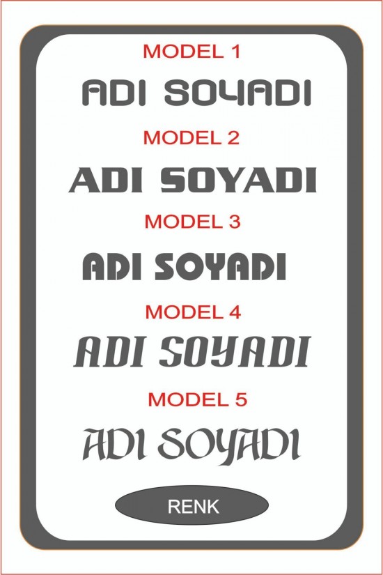 20x4cm 1 Adet Isim Yazı Araba Sticker Çıkartma -oto Sticker-araba Sticker