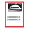 Araba Aynası Için Petek Sticker - Oto Sticker - Araba Sticker - 20cm X 2,5 Cm 2 Adet