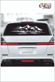 100x28cm Ağaç Dağ Araba Dekor Orman Sticker - Off Road - Karavan - Oto Sticker -