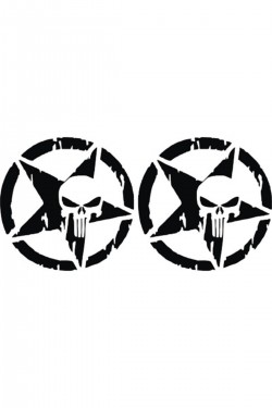 Punisher Yıldız Sticker,oto Sticker,motosiklet Sticker,army Sticker,jeep Sticker