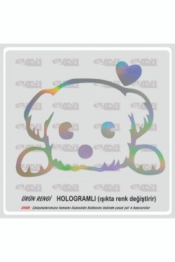 sevimli köpek sticker 18x16cm - Oto sticker - çıkartma
