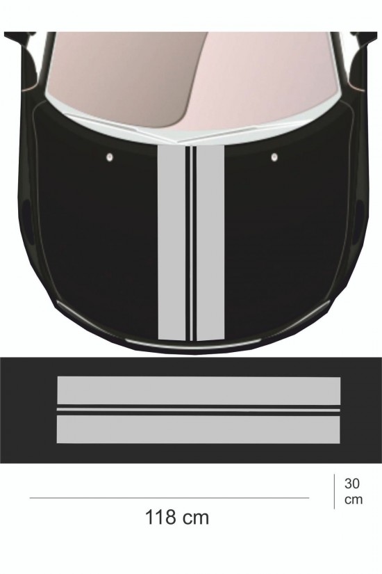 Sticker 118x30 Cm Kaput 2 Kalın Çift Şerit Sticker Oto Sticker - Kaput Sticker - Oto Sticker Sticker 118x30 Cm Kaput 2 Kalın Çift Şerit Sticker Oto Sticker - Kaput Sticker - Oto Sticker