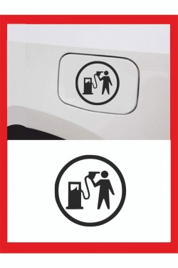 Depo Yakıt Kapağı Oto Sticker - Araba Sticker - Oto Sticker - 13cmx13cm