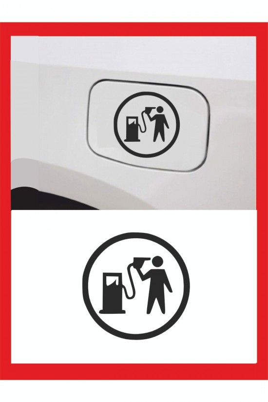 Depo Yakıt Kapağı Oto Sticker - Araba Sticker - Oto Sticker - 13cmx13cm