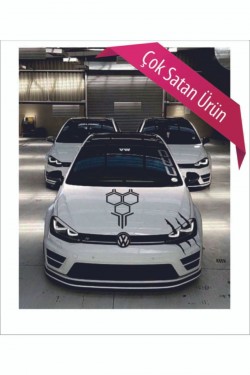 Sticker Ön Kaput Bal Peteği Siyah Tüm Araçlara Uyumlu