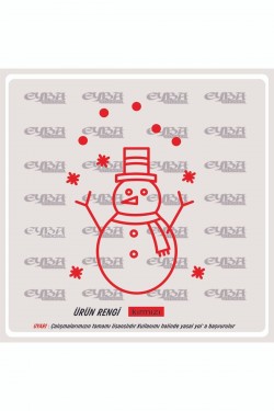 kardan adam yılbaşı sticker süs cam yapıştırma - oto sticker - karavan sticker