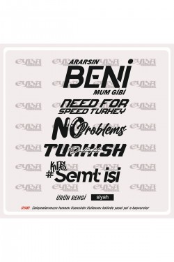 Araç Arka Cam Sticker 5 li set Ararsın beni mum gibi Oto Sticker 40x25cm Araç Arka Cam Sticker 5 li set Ararsın beni mum gibi Oto Sticker 40x25cm