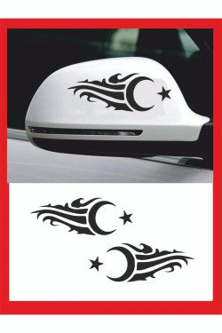Ayna Ay-yıldız Sticker 20*7 Cm Sağ-sol 2 Adet