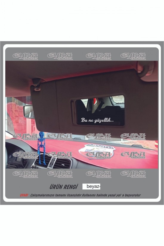 Bu Ne Güzellik Güneşlik Ayna Yazısı Araba-motosiklet Cam Etiket Sticker Bu Ne Güzellik Güneşlik Ayna Yazısı Araba-motosiklet Cam Etiket Sticker