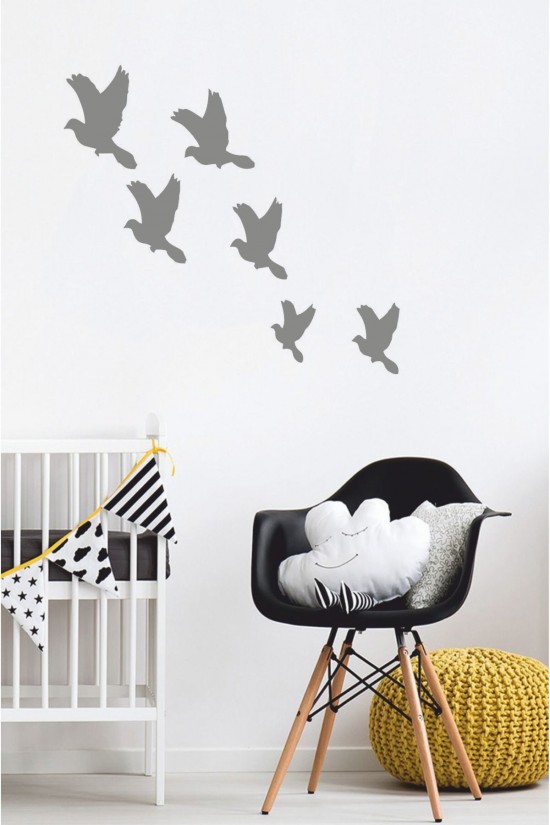 Kuşlar Duvar Sticker (6’lı) - Home Sticker - Duvar Sticker