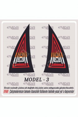 C3 2001-2005 model uyumlu 4 farklı seçeneklli led görünüm stop kaplama