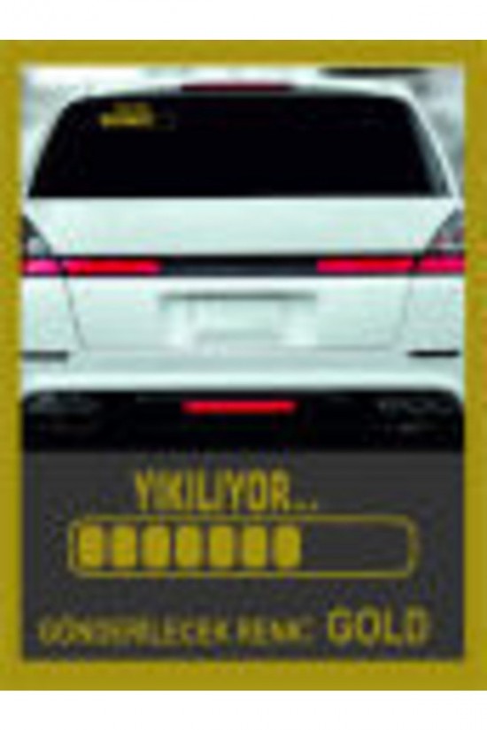 Yıkılıyor Sticker -20x6cm- 1 Adet- Oto Sticker ,traktör Sticker,karavan Sticker,motorsikler Sticker