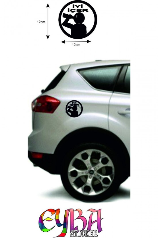 Iyi Içer Benzin Deposu Sticker 12x12 Cm Orjinal Ürün Garantisi