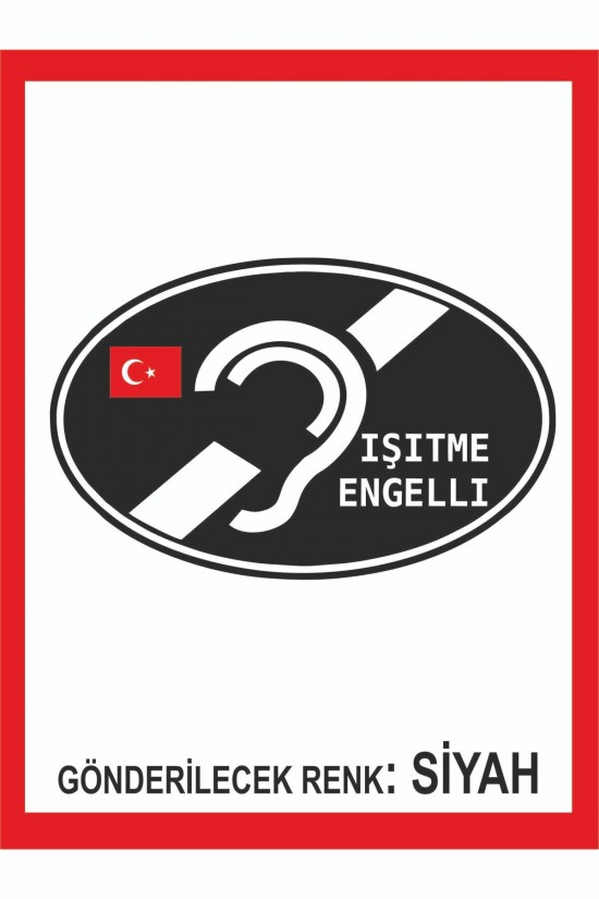 Işitme Engelli Oto Sticker - Motor Sticker - Karavan Sticker (fosforlu Değildir)