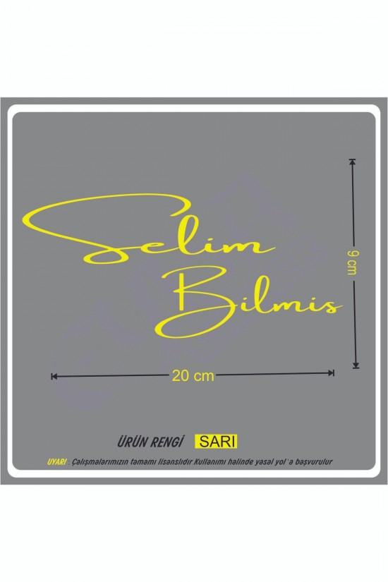 Oto sticker imzalı isim stickeri.20x9 CM ön cam köşesi için özeldir Fiyatlar 1 ADET için geçerlidir. ; LÜTFEN GÖRSELDEN İSTEDİĞİNİZ RENK SEÇEREK SİPARİŞ VERİNİZ RENK DEĞİŞİMİ YAPILMAYACAKTIR.Yazılacak Yazı bilgisini Satın Aldıktan Sonra Sipariş Numarası i