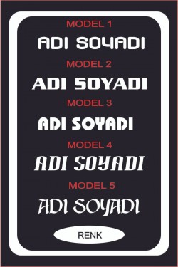 30x6cm 1 Adet Isim Yazı Araba Sticker Çıkartma -oto Sticker-araba Sticker