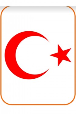 Ay Yıldız Hilal Bayrak Oto Sticker mega Boy 60x50Cm Kırmızı