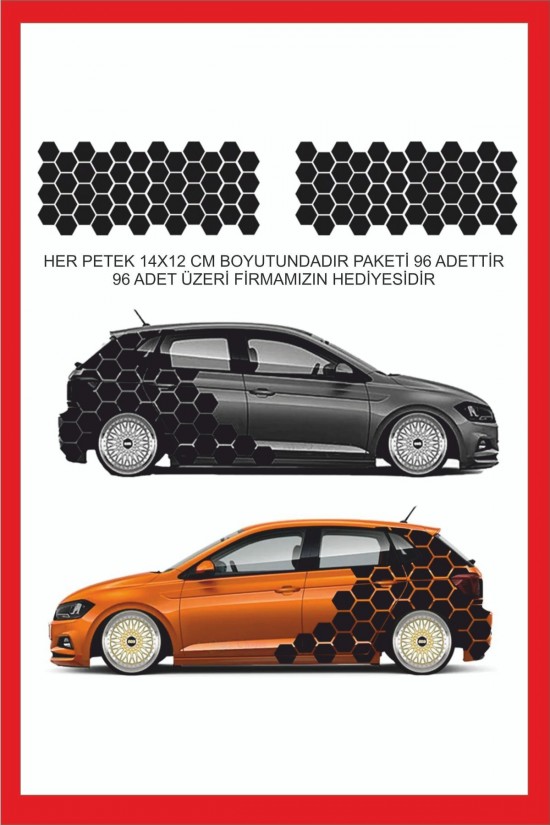 Petek Araba Sticker. Petek Oto Arka Çamurluk Kaplama Sticker