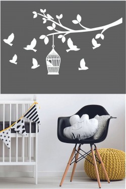 Kuşlar Duvar Sticker (ECNRSHOP TARAFINDAN GÖNDERİLMEKTEDİR) 110x60cm