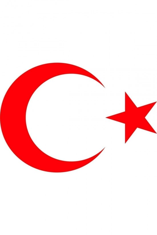 Kırmızı Renk Türk Bayrağı Sticker Ay Yıldız Araba Oto Sticker 30 Cm X 22 Cm