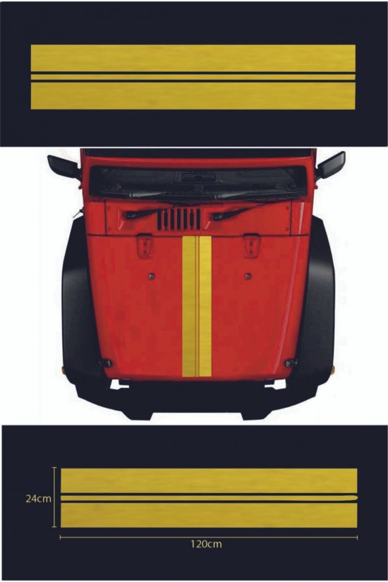 Ön Kaput Sticker Araba Sticker Oto Sticker 120x24 Cm