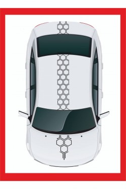 Bal Peteği Sticker Seti Tavan+kaput+bağaj - Oto Sticker - Cıkartma Bal Peteği Sticker Seti Tavan+kaput+bağaj - Oto Sticker - Cıkartma