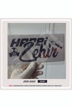 Harbi zehir 16x8cm oto sticker motor sticker karavan yapıştırma çıkartma taksi
