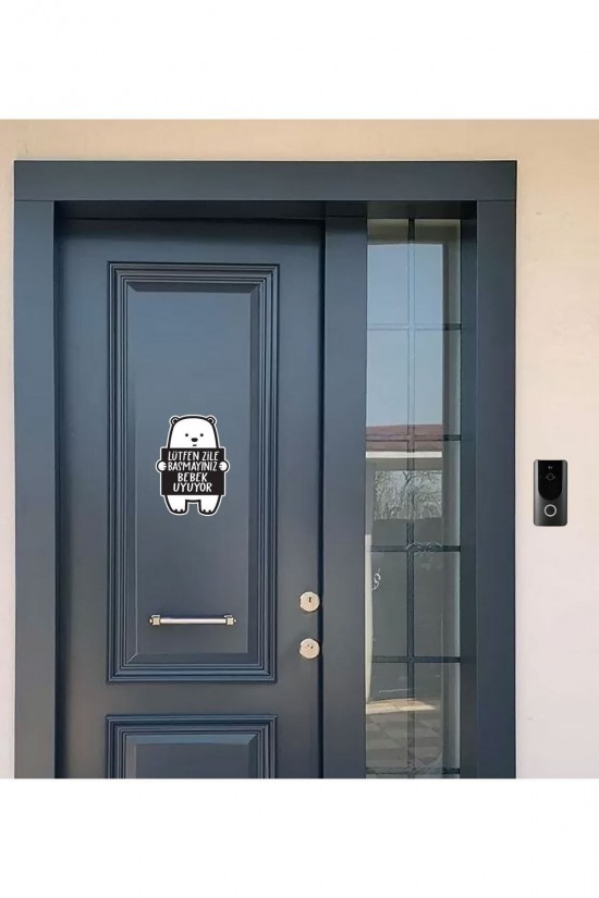 Lütfen Zile Basmayınız - Bebek Uyuyor Ayıcık Sticker