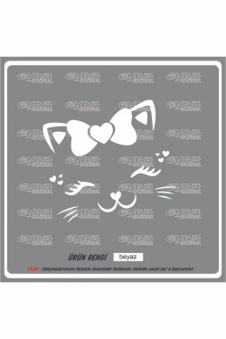 sevimli kedicik sticker 18x16cm